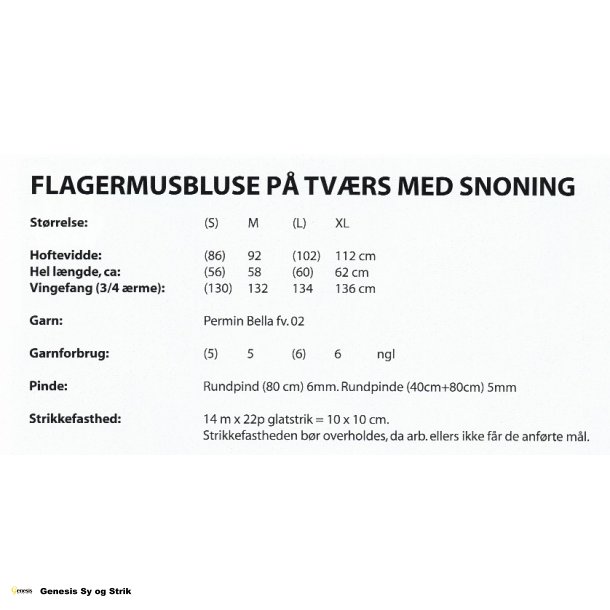 Flagermusbluse p tvrs med snoning