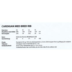 Cardigan med bred rib