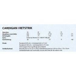 Cardigan i retstrik