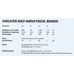 Sweater med mnstrede rmer