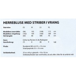 Herrebluse med striber i vrang