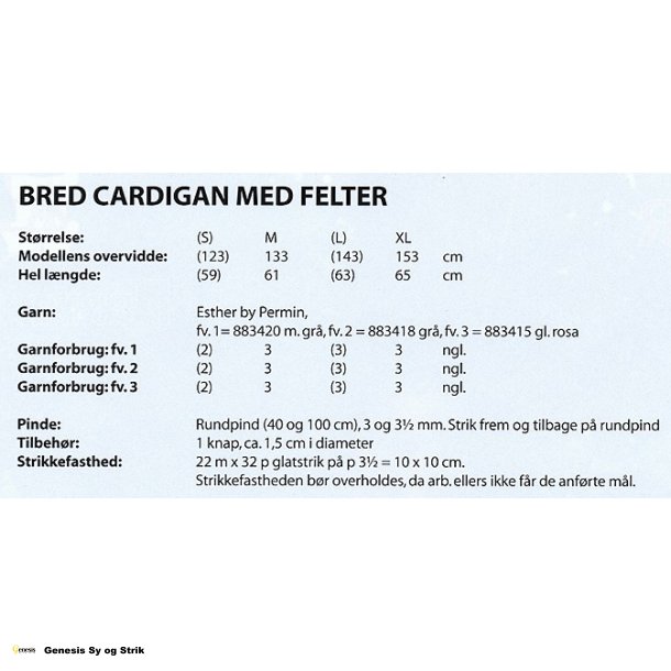 Bred Cardigan med felter