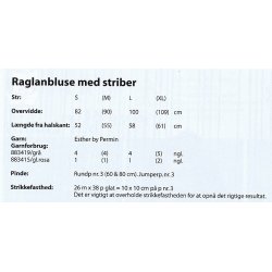 Raglanbluse med striber