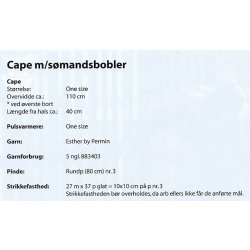 Cape m/smandsbobler