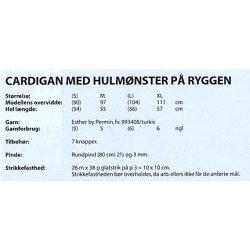 Cardigan med hulmnster p ryggen