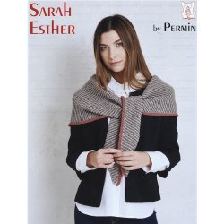 Retstrikket sjal med vrangkant i Sarah