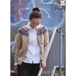 Cardigan med mnstret brestykke