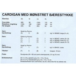 Cardigan med mnstret brestykke