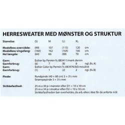 Herresweater med mnster og struktur