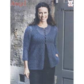 Cardigan med edderkoppehulmnster