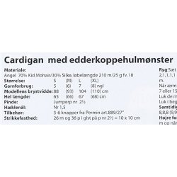 Cardigan med edderkoppehulmnster