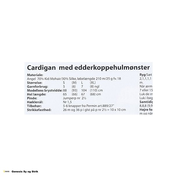 Cardigan med edderkoppehulmnster