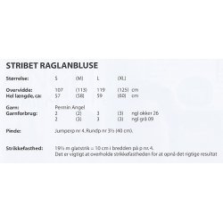 Stribet raglanbluse
