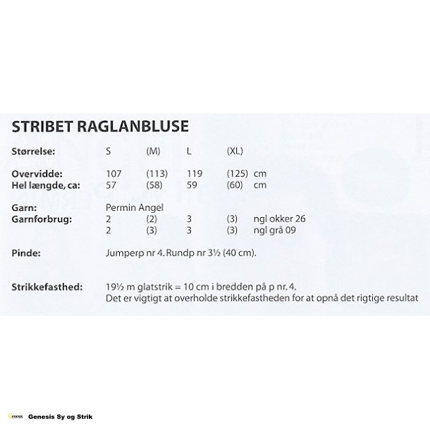 Stribet raglanbluse