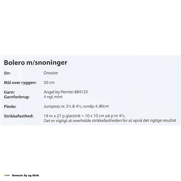 Bolero med snoninger
