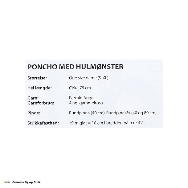 Poncho med hulmnster