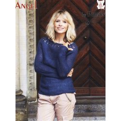 Retstrikket bluse med hulmnster