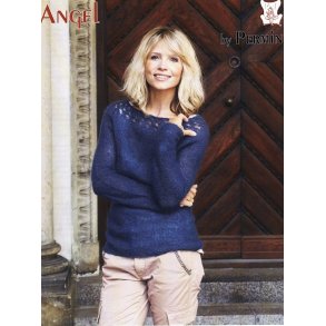 Retstrikket bluse med hulmnster