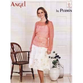 Bluse med rundt hulmnsterbrestykke