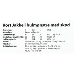 Kort jakke i hulmnster med skd