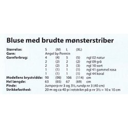 Bluse med brudte mnsterstriber