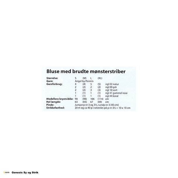 Bluse med brudte mnsterstriber