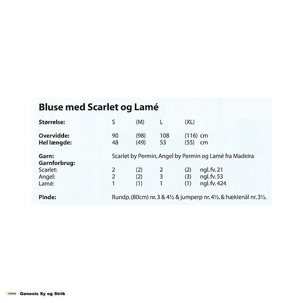 Bluse med Scarlet og Lam&eacute;