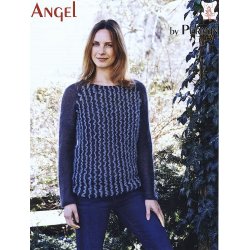 Bluse med lodrette flser og raglan