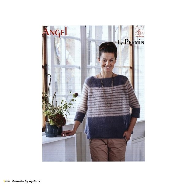 Bred stribet bluse
