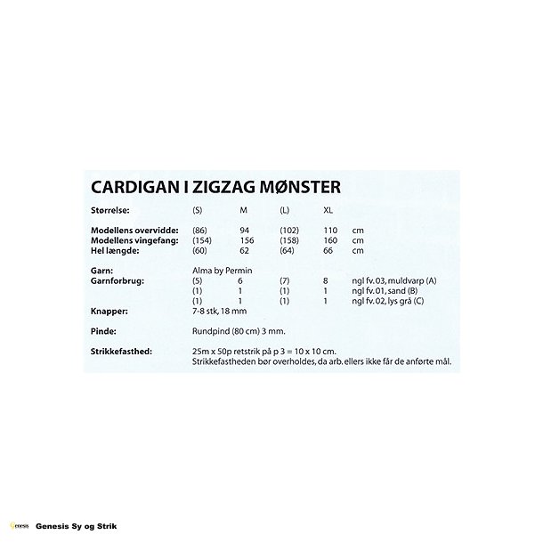 Cardigan i zigzag mnster