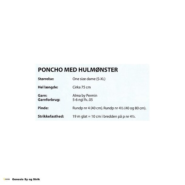 Poncho med hulmnster