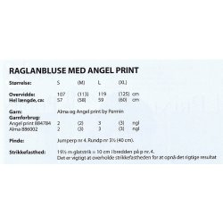 Raglanbluse med Angel Print