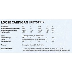 Loose cardigan i retstrik