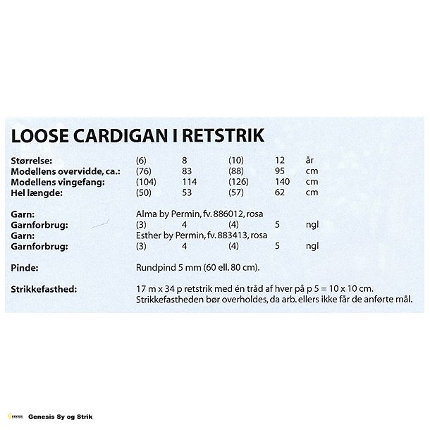 Loose cardigan i retstrik