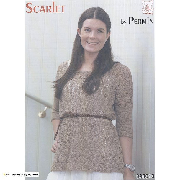 Oversize bluse med hulmnster