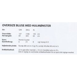 Oversize bluse med hulmnster