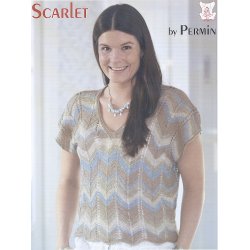 Bluse med siksakmnster