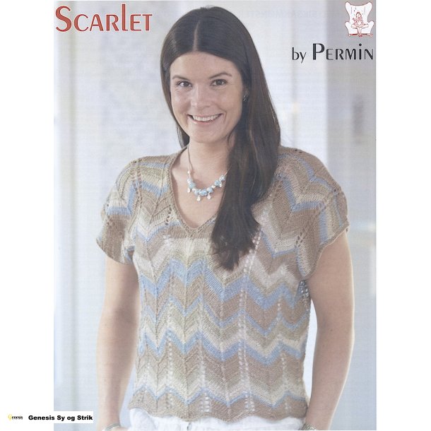 Bluse med siksakmnster