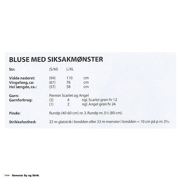 Bluse siksakmnster