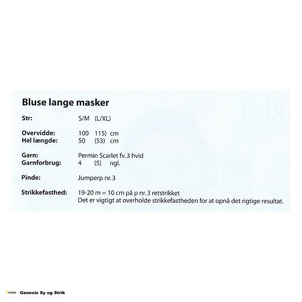Bluse lange masker