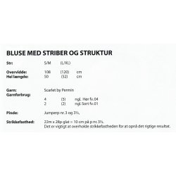 Bluse med striber og struktur