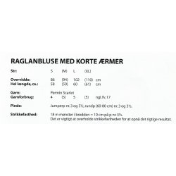 Raglanbluse med korte rmer