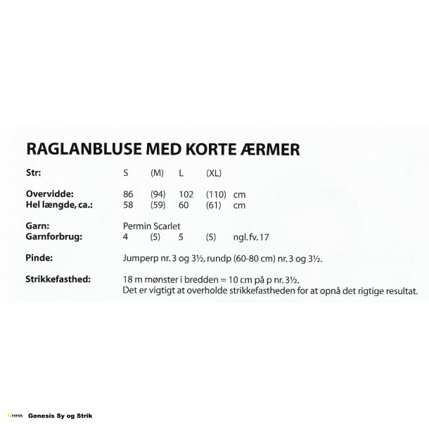 Raglanbluse med korte rmer