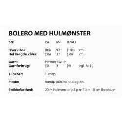 Bolero med hulmnster