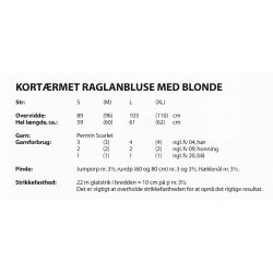 Kortrmet raglanbluse med blonde