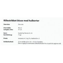 Rillestrikket bluse med hulborter