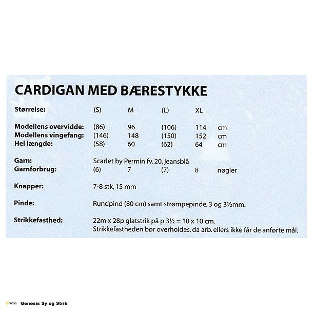 Cardigan med brestykke
