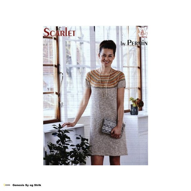 Kjole med striber og kile