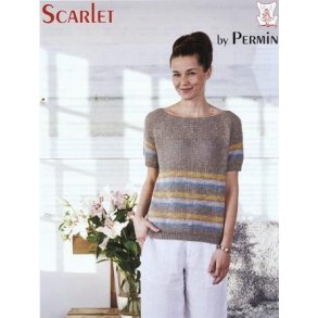 Raglan bluse med striber