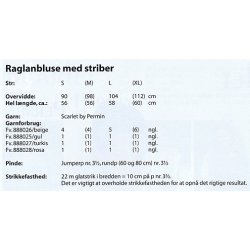 Raglan bluse med striber